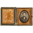 美国纸盒精装银版相片，1845年前后