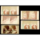 5个立体裸体卡片，1870年