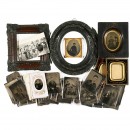 很多铁板摄影法照片及相框, 约1855-60年