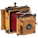 非常罕见的Lorillon分叉式皮腔相机, 约1920年