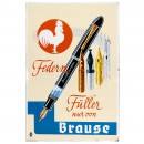 大型瓷质广告牌“Brause钢笔”    1950年前后