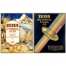 2块Zeiss眼镜的广告招牌