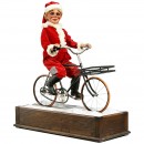 德国玩偶 骑自行车的圣诞老人, 约1930年
