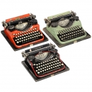 3台Underwood Portable颜色不一的打字机 (3 Colored 'Underwood Portable')