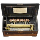 滚筒音乐盒, 带9个铃, Bremond制造, 约1880年