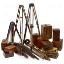 测量仪器专用的三脚架和木箱, 19世纪后