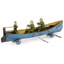 有舵手的划艇铅皮玩具, 约1895年
