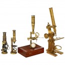 4 Antique Microscopes