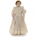 Poured Wax Shoulder Head Doll, c. 1860