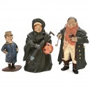 Three Large-Scale Lead Dickensian Figures