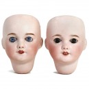 Bisque Twin Doll Heads by S.F.B.J., 1920s
