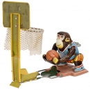 Monkey Basketball Player Tin Toy, 1950s