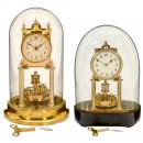 2 German Torsion Pendulum Clocks