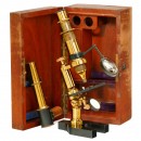 French Compound Microscope with Camera Lucida, c. 1890