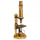 French Compound Microscope by Constant Verick, c. 1880