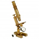 English Compound Microscope by Henry Crouch, c. 1870