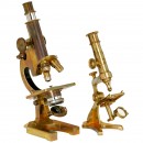 2 Brass Compound Microscopes