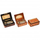 3 Tabatière Musical Boxes, c. 1890