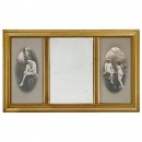 Wall Mirror with 2 Erotic Photographs, c. 1920