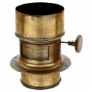 Brass Portrait Lens by F.J. Cox, London, c. 1867