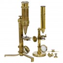 2 Early Brass Compound Microscopes