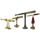 4 Telescopes on Decorative Stands, 19th Century