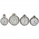 4 Silver Gent's Pocket Watches