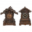 2 Black Forest Cuckoo Clocks
