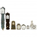 7 Small Wall, Mantel and Car Clocks, 1910 onwards