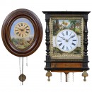 2 Black Forest Picture Frame Clocks, c. 1870