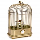 Miniature Singing Bird Cage with Timepiece by Reuge Music
