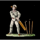 Wood-Framed Magic Lantern Slipping Slide of a Cricketer