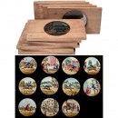 11 Wood-Framed John Gilpin Magic Lantern Slides