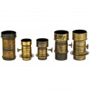 5 Early Brass Lenses, c. 1870–80