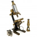 Brass Microscope by Reichert, Vienna, c. 1908