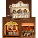 Models of Ball-Toss Stand, Fish Parlor and Fairground Sweets Sal
