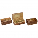 3 Swiss Reuge 3/72 Musical Boxes, c. 1980