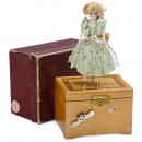 Musical Dancing Giselle Automaton in Original Box, c. 1920