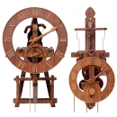 2 Wooden Gear Clocks