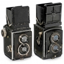 2 Early Rolleiflex 6 x 6 TLR Cameras