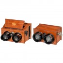 2 Hand Stereo Viewers (6 x 13 and 45 x 107), c. 1926