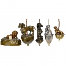5 Electrical Dog Table Bells, c. 1910