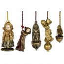 5 Figural Table Bells, c. 1910