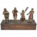 Set of Four Black-Forest Automaton Organ Figures, c. 1840