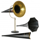 3 Phonograph Horns, c. 1900