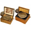 2 Disc Musical Boxes, c. 1900