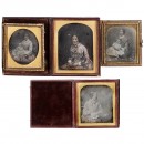 4 Daguerreotypes (Various Sizes), c. 1845