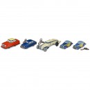 5 Small Toy Cars, c. 1950-60