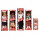 5 Boxed Käthe Kruse Dolls, c. 1980