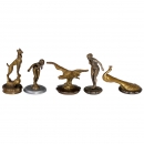 5 Bronze Hood Ornaments, 1925 onwards